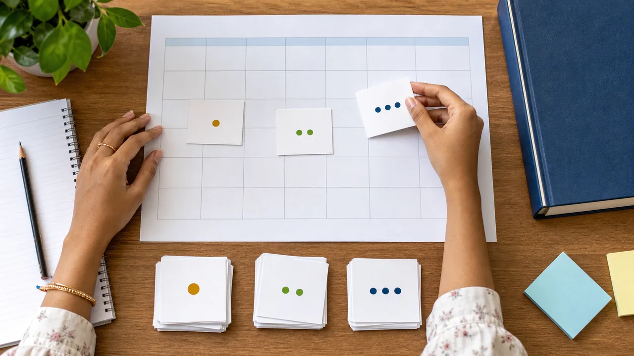 Indian student scheduling spaced-repetition review cards