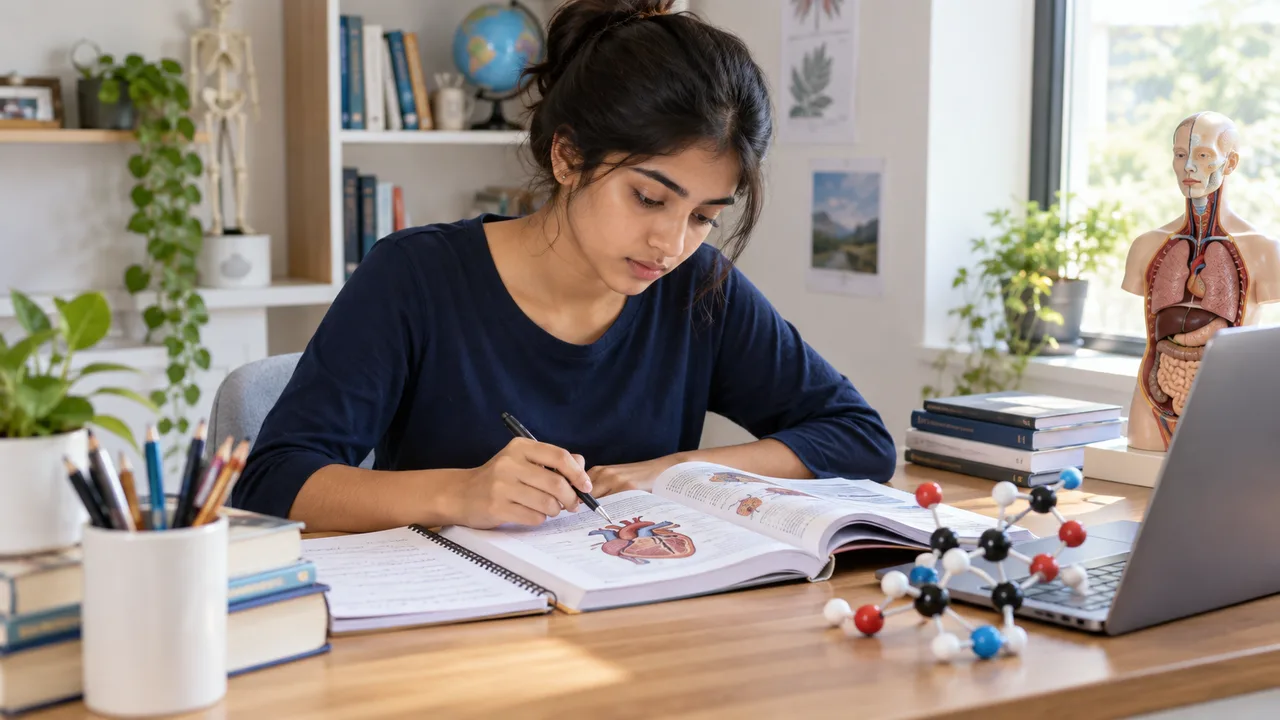 Student preparing with an online NIPER JEE mock test